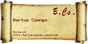 Bartus Csenge névjegykártya